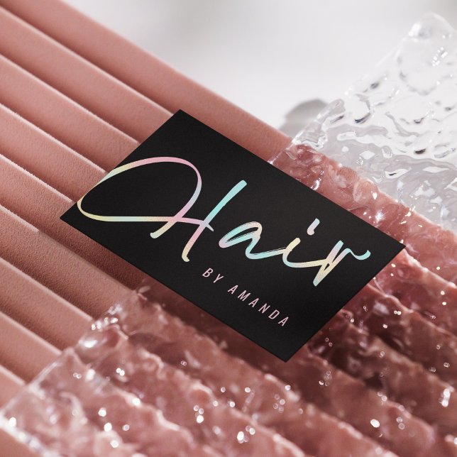 Tarjeta De Visita Moderno profesional de estilo de pelo negro (Subido por el creador)