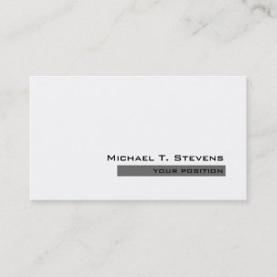 Tarjeta De Visita Moderno profesional de gris blanco de moda