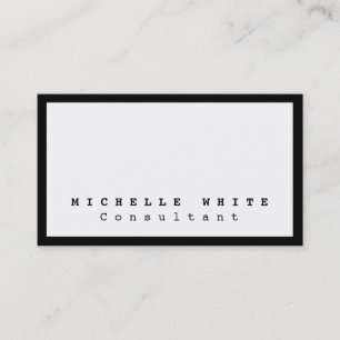 Tarjeta De Visita Moderno profesional de la moda de los Black White