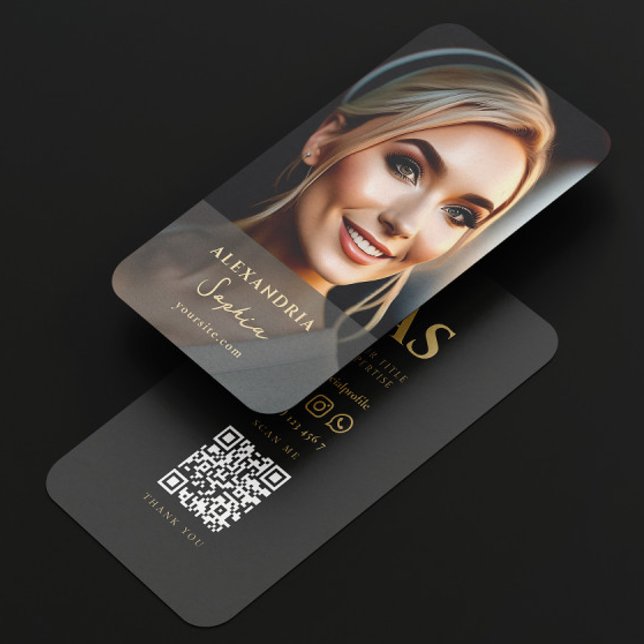 Tarjeta De Visita Moderno profesional de marketing foto negro (Subido por el creador)