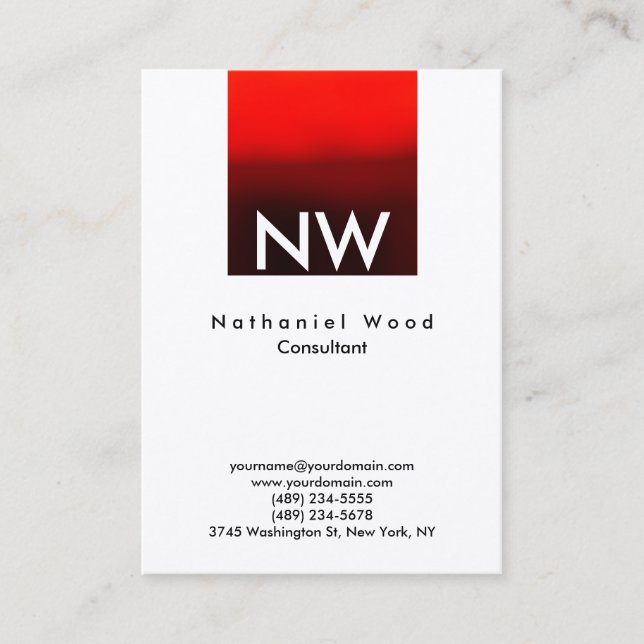 Tarjeta De Visita Moderno profesional de moda especial (Anverso)