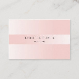Tarjeta De Visita Moderno profesional de moda Rubor Pink