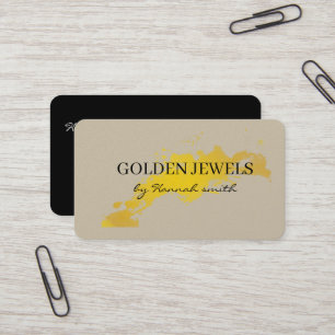 Tarjeta De Visita Moderno profesional de oro negro Metalizado elegan