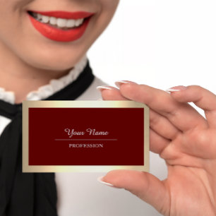 Tarjeta De Visita Moderno profesional de oro sencillamente mínimo B