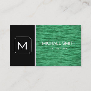 Tarjeta De Visita Moderno profesional del grano de madera verde y ne