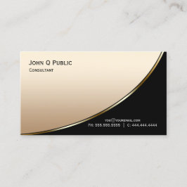 Tarjeta De Visita Moderno Profesional Elegante Black Light Gold