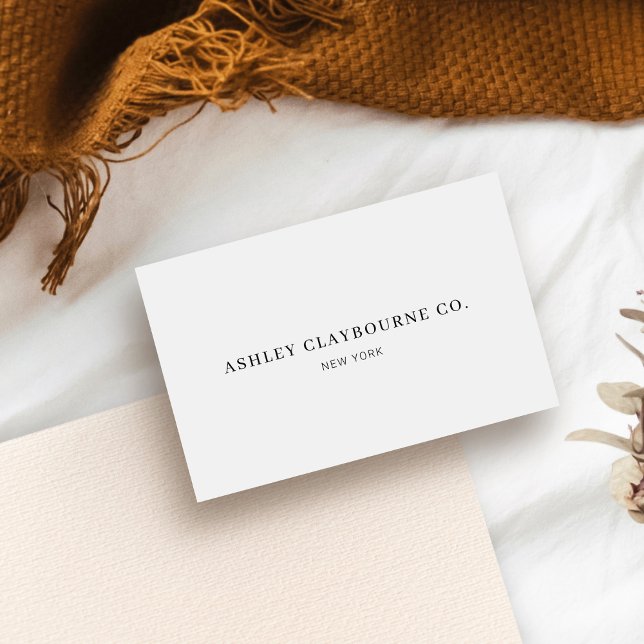 Tarjeta De Visita Moderno Profesional Elegante Blanco Llanto Minimal (Subido por el creador)