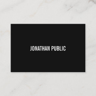 Tarjeta De Visita Moderno Profesional Elegante En Blanco Y Negro
