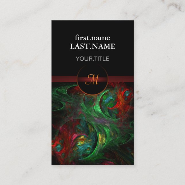 Tarjeta De Visita Moderno profesional Elegante Génesis Guay Verde (Anverso)