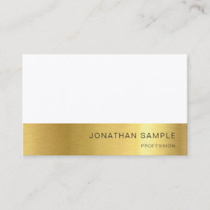 Tarjeta De Visita Moderno Profesional Elegante Gold Premium Silk Lux