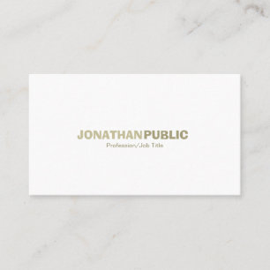 Tarjeta De Visita Moderno Profesional Elegante Llanto Blanco Oro Lim