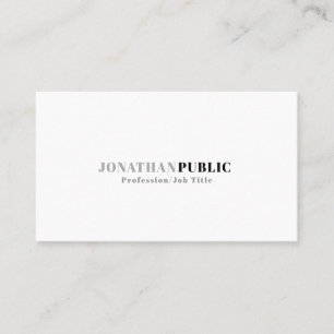 Tarjeta De Visita Moderno Profesional Elegante Llanura Limpia Gris B