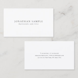 Tarjeta De Visita Moderno profesional elegante Minimalista simple