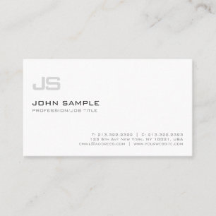 Tarjeta De Visita Moderno Profesional Elegante Monograma Simple Llan