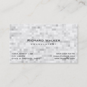 Tarjeta De Visita Moderno Profesional elegante Mosaico Blanco Plano