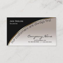 Moderno Profesional Elegante Negro Champagne Gold