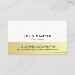 Tarjeta De Visita Moderno profesional elegante negro y oro mate