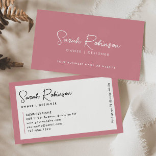 Tarjeta De Visita Moderno Profesional Elegante Nombre de Script Rubo