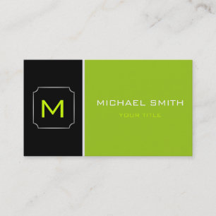 Tarjeta De Visita Moderno profesional elegante y verde claro