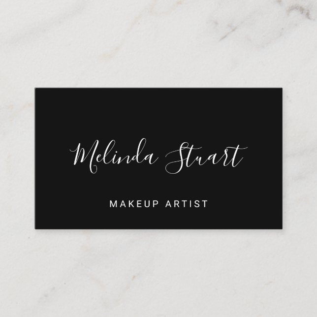 Tarjeta De Visita Moderno profesional en blanco y negro (Anverso)