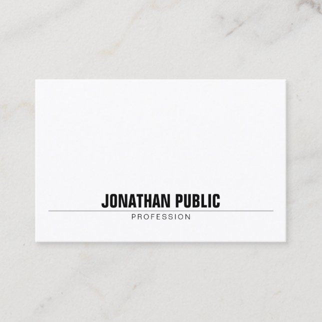 Tarjeta De Visita Moderno profesional estético Minimalista simple (Anverso)