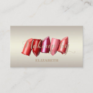 Tarjeta De Visita Moderno Profesional Femenino, Labial