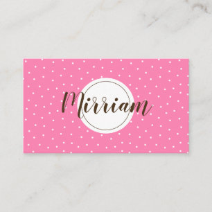 Tarjeta De Visita Moderno profesional femenino rosa y marrón