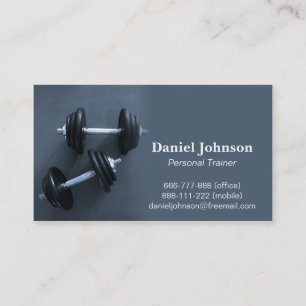 Tarjeta De Visita Moderno, Profesional, Fitness, Entrenador Personal