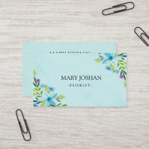 Tarjeta De Visita Moderno Profesional Floral Florista
