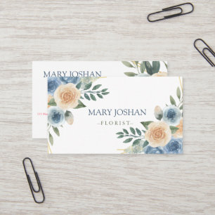 Tarjeta De Visita Moderno Profesional Floral Florista