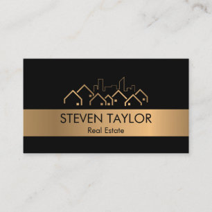 Tarjeta De Visita moderno profesional inmobiliario inmobiliario real
