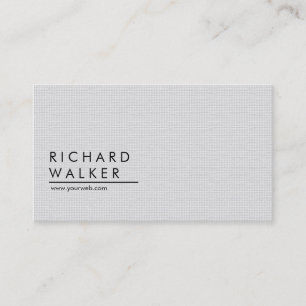 Tarjeta De Visita Moderno Profesional Minimal Blanco Elegante