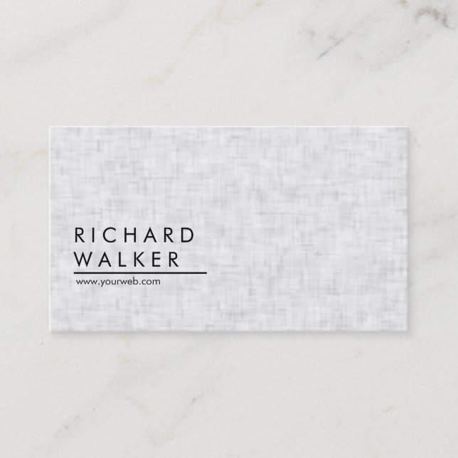 Tarjeta De Visita Moderno Profesional Minimal Blanco Elegante (Anverso)