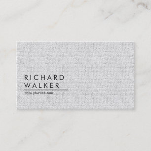 Tarjeta De Visita Moderno Profesional Minimal Blanco Elegante