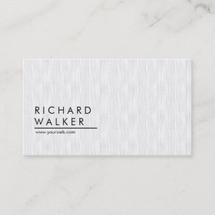 Tarjeta De Visita Moderno Profesional Minimal Blanco Elegante