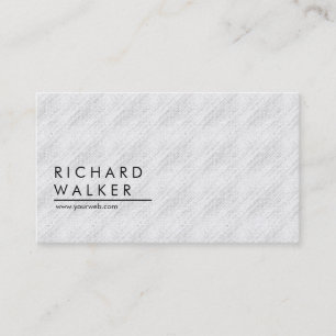 Tarjeta De Visita Moderno Profesional Minimal Blanco Elegante