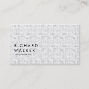 Tarjeta De Visita Moderno Profesional Minimal Blanco Elegante