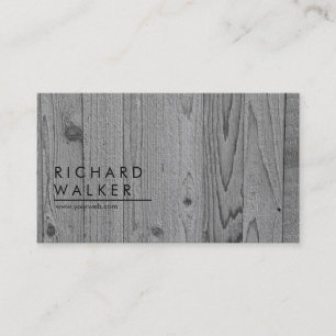 Tarjeta De Visita Moderno Profesional Minimal de madera negra elegan