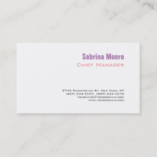 Tarjeta De Visita Moderno profesional Minimalista