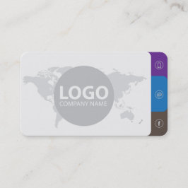 Tarjeta De Visita Moderno profesional Minimalista de gris limpio