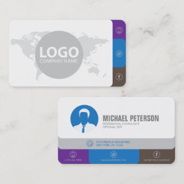 Tarjeta De Visita Moderno profesional Minimalista de gris limpio