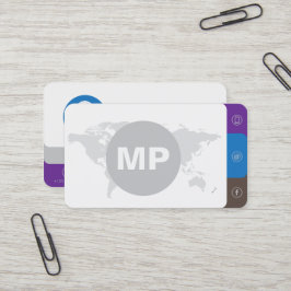 Tarjeta De Visita Moderno profesional Minimalista de gris limpio