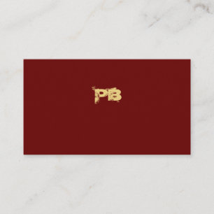 Tarjeta De Visita Moderno profesional Minimalista Gold Red