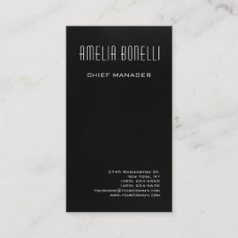 Tarjeta De Visita Moderno profesional Minimalista Gris oscuro elegan