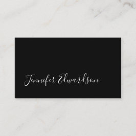 Tarjeta De Visita Moderno profesional minimalista negro simple