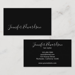 Tarjeta De Visita Moderno profesional minimalista negro simple