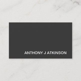 Tarjeta De Visita Moderno profesional Minimalista negro simple
