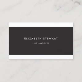 Tarjeta De Visita Moderno profesional Minimalista negro y blanco