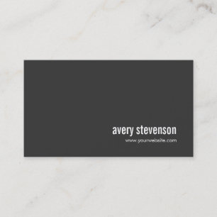 Tarjeta De Visita Moderno profesional Minimalista simple negro 2
