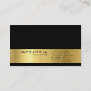 Tarjeta De Visita Moderno Profesional Platino Elegante De Oro Lujo